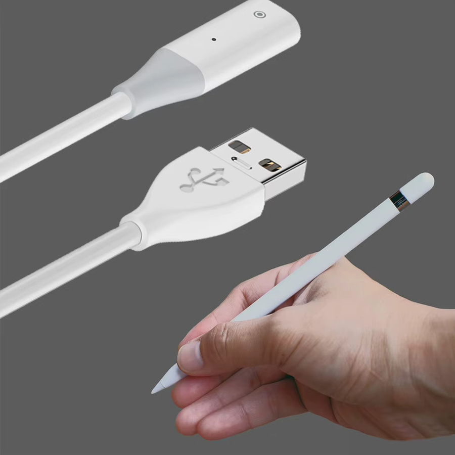 Apple Stylus-Ladekabel USB-A auf USB-C Verlängerung für Apple Pencil 1. Generation, Weiß - Bild 2