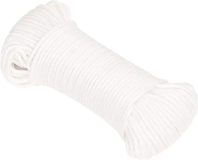 vidaXL Bootsseil aus Polypropylen in Weiß, Durchmesser: 4 mm, Länge: 100 m - Bild 1