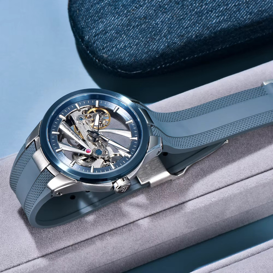 PAGANI DESIGN Armbanduhr Automatik, Edelstahl, Blau, Herren - Bild 5