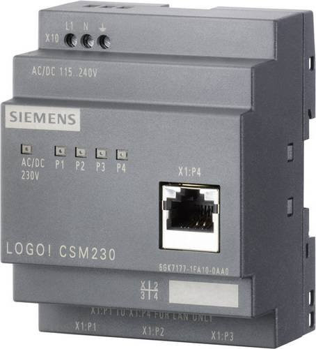 Siemens LOGO! CSM 12/24 Industrial Ethernet Switch 100 Mbit/s, Grau - Bild 1