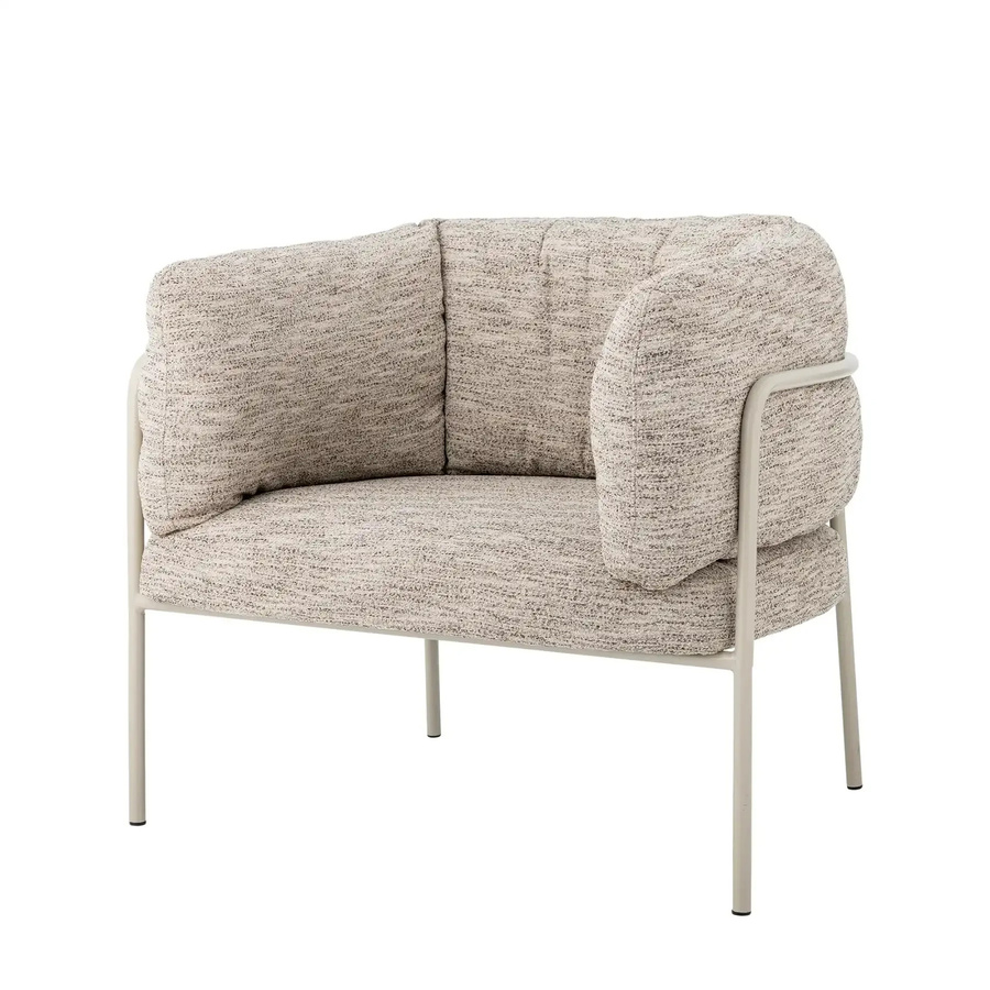 Bloomingville Loungesessel Karel in Beige mit Armlehnen im skandinavischen Design - Bild 1