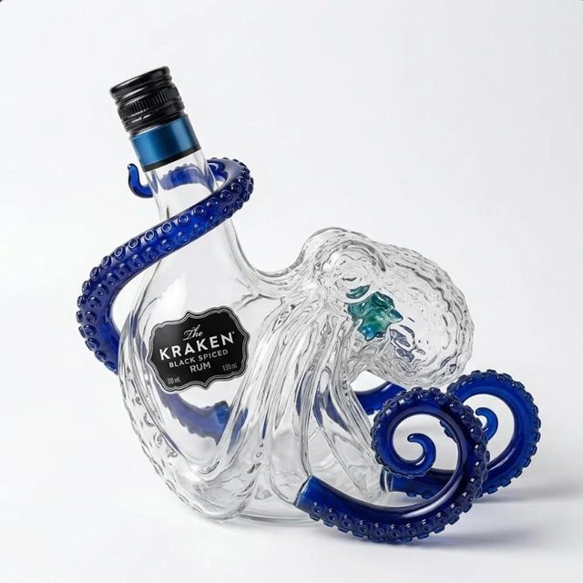 HOME9 Kraken Likörkaraffe aus Glas, transparent, 0,75 l - Bild 1
