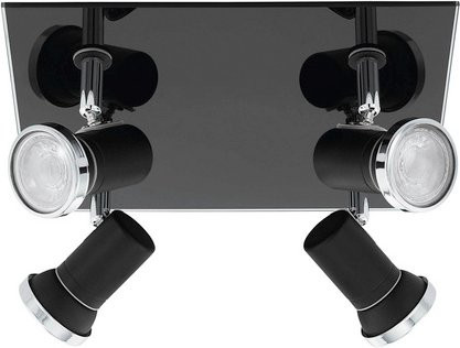 Eglo LED-Spot Tamara 4er Set Schwarz aus Stahl und Glas für Badezimmer und Feuchträume mit GU10 Fassung - Bild 3