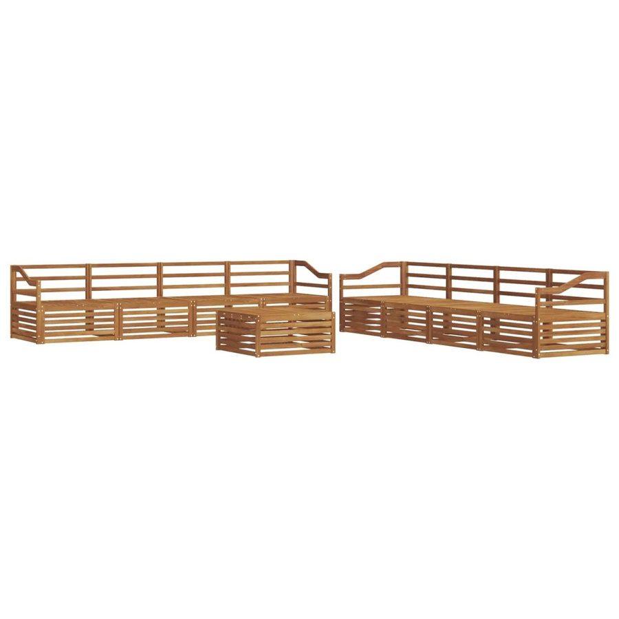 vidaXL Outdoor-Sofagarnitur 9-teilig aus Akazienholz in Braun - Bild 2