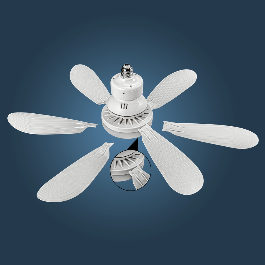 JOYINLED Moderner LED Deckenventilator mit Fernbedienung, Dimmbar, E27, Weiß, Rund - Bild 3