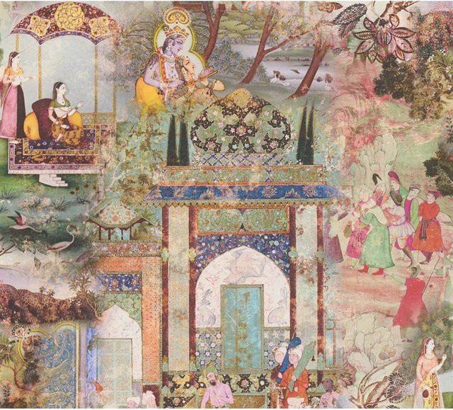 A.S. Création Vliestapete Orientalisch Vintage in Grün und Orange mit botanischem Muster, matt - Bild 1