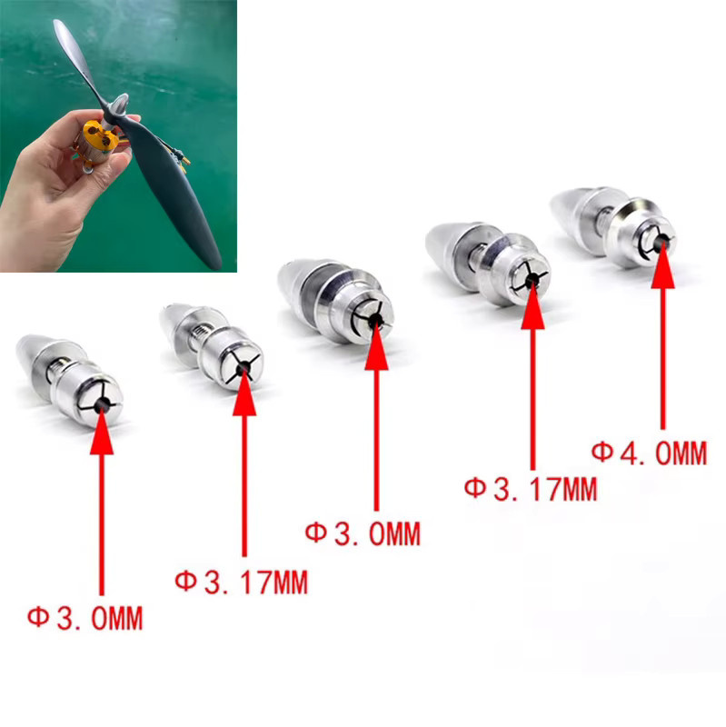 Aluminium Bullet Propeller Adapter Halter, 5-teiliges Set, Grau, Metall - Bild 2