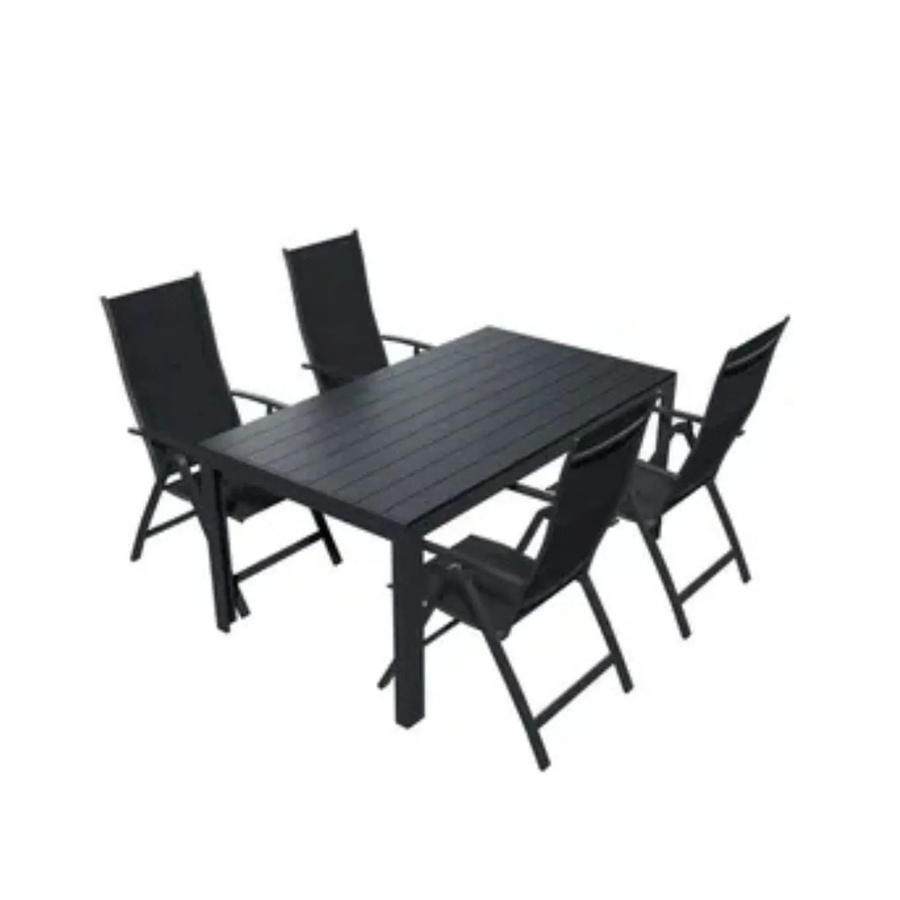 Lex Alu Gartensitzgruppe aus Aluminium in Anthrazit und Schwarz - Bild 2