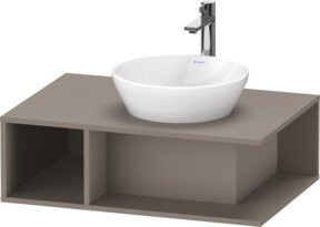 Duravit Waschtischunterschrank D-Neo, wandhängend, Grau matt, B/T/H: 80 x 55 x 26 cm - Bild 1