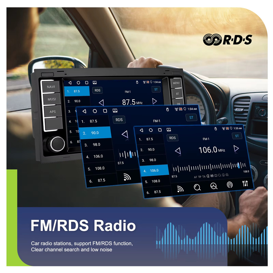 Camecho Drahtloses Carplay und Android Auto Radio für VW Volkswagen Touareg 2004-2011, Multimedia Player mit 4 GB RAM + 64 GB Speicher, WIFI und GPS, Schwarz - Bild 5