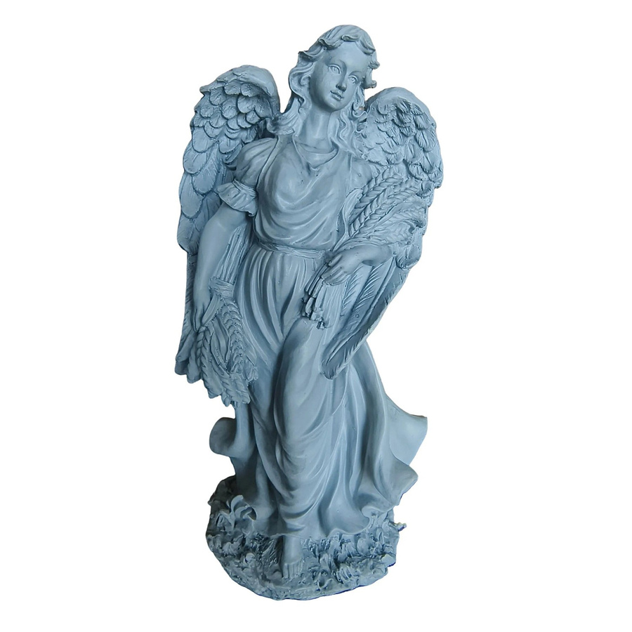 Relaxdays Grabengel aus Polyresin in Grau, wetterfest und frostfest, H x B x T: 46,5 x 23 x 14 cm - Bild 2