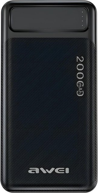 Awei Powerbank P6K mit 20000mAh, 2x USB und Power Delivery in Schwarz - Bild 1