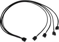 Alphacool Y-Kabelsplitter aRGB 3-Pin auf 4x 3-Pin, Schwarz, Länge: 60 cm - Bild 1
