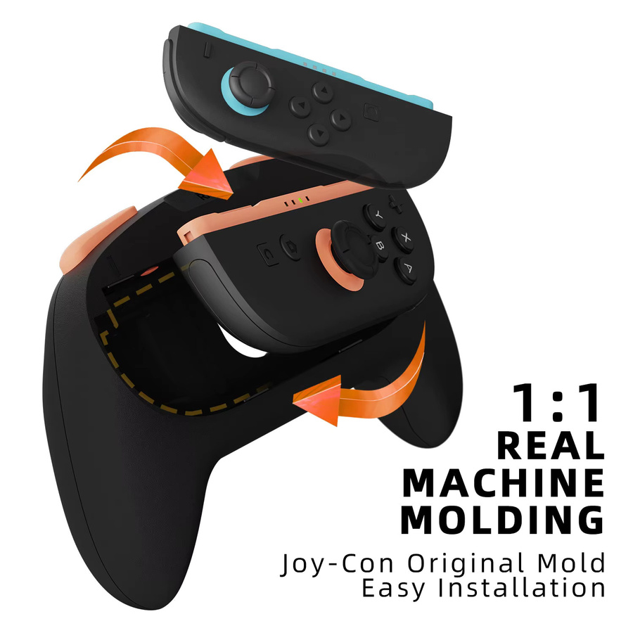 Skull & Co. Savage Raven MiniGrip Joy-Con Grip für Nintendo Switch, links und rechts, Schwarz - Bild 3