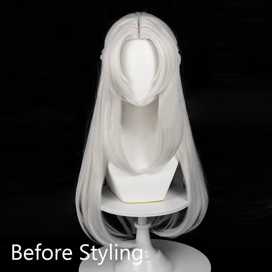 GAKA Anime-Cosplay-Perücke, weiß, lang, synthetisch, Unisex - Bild 2