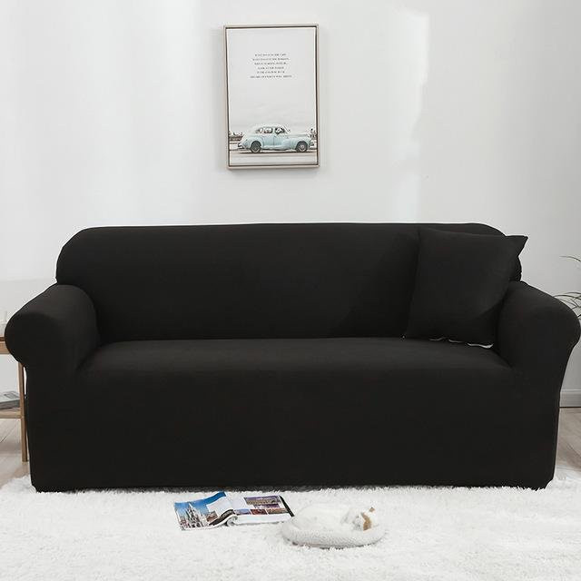 Yiran Furniture Elastischer Sofabezug in Schwarz, atmungsaktiv und waschbar, modernes Design für Ecksofas, Breite: 90-140 cm - Bild 1