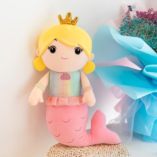 Joyful toys Meerjungfrau Puppe Plüschtier, Prinzessin, rosa, 75 cm - Bild 1