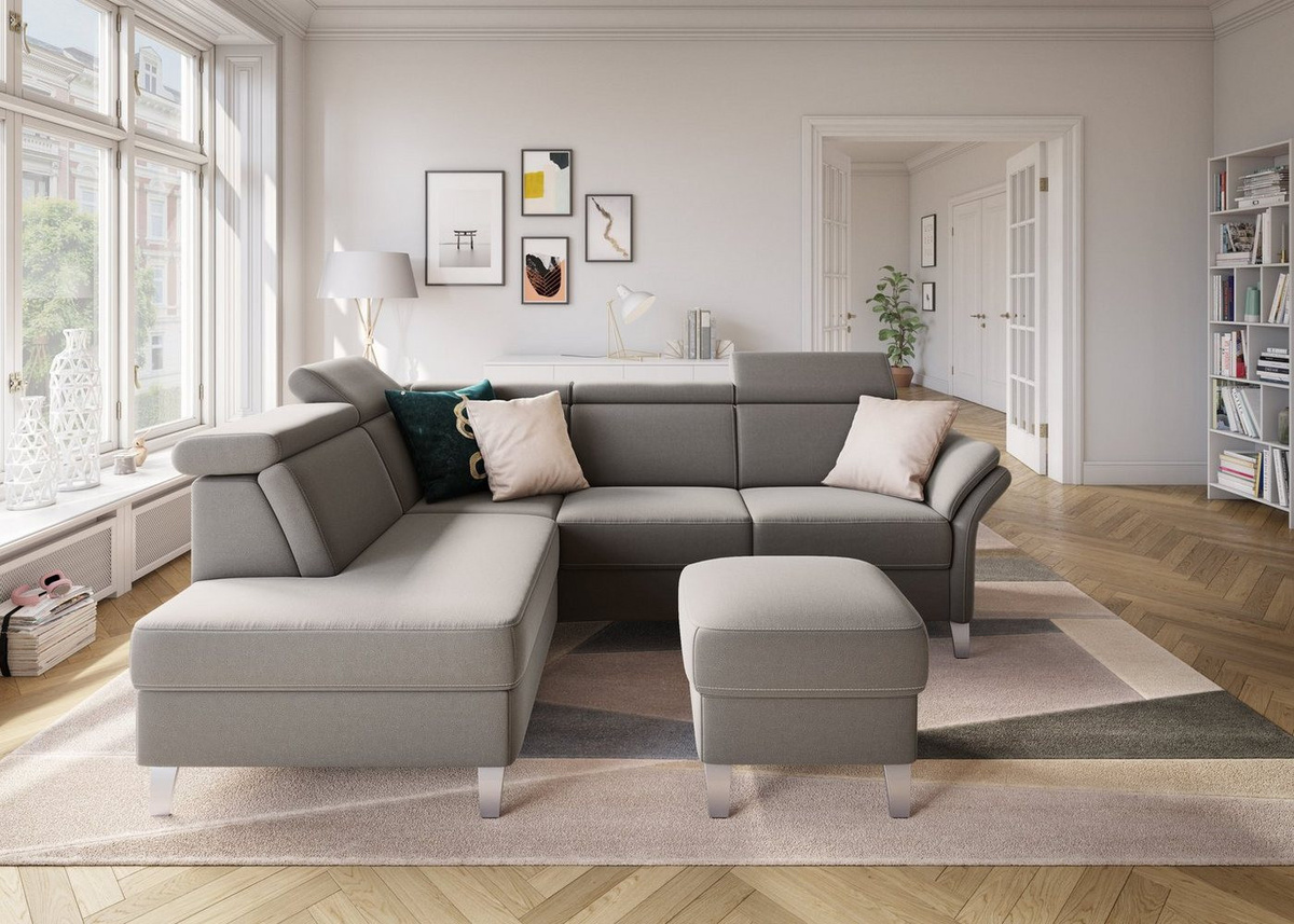 sit&more Ecksofa Vincenzo L-Form mit Kopfteilverstellung - Bild 1