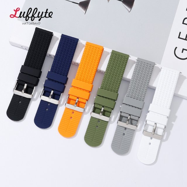 Uhrenarmband Silikon, Reifenmuster, wasserdicht, Unisex - Bild 1