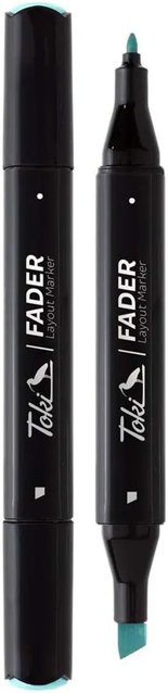 Toki Marker Fader Permanent Marker mit Keilspitze in 66 Farben Mint Blue - Bild 1