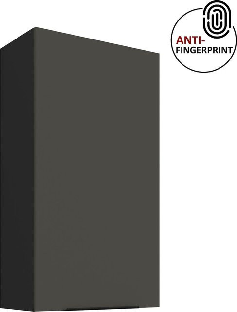 ARIA Hängeschrank Küchenzeile Graphite Matt mit Einlegeböden Höhe: 90 cm, Breite: 60 cm - Bild 1