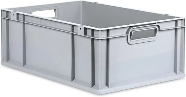 PROREGAL Eurobox NextGen Grip Lagerbox Grau mit verstärkten Wänden, H x B x T: 22 x 40 x 60 cm, 44 Liter - Bild 1