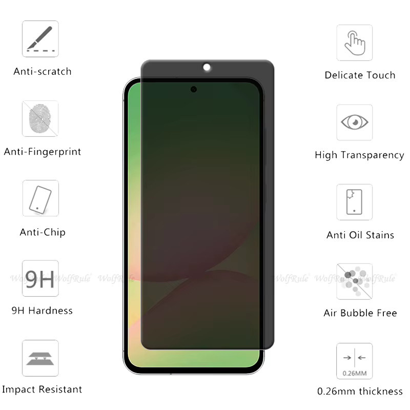 3er-Pack Samsung Galaxy A56 Panzerglas mit Privacy-Funktion Anti-Spy Displayschutz - Bild 3