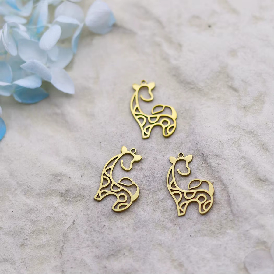 Anhänger Edelstahl, Gold, Cartoon Tier Charms, Unisex - Bild 1