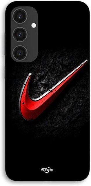 Maniacase Schutzhülle für Samsung Galaxy S25 FE mit Nike Logo in Rot und Schwarz - Bild 1