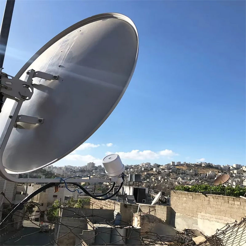 B-M Mesh Dual Polarisation 5G Antenne Feed Horn 1700-4200 MHz WiFi 3G 4G 5G Parabolschale Reflektor 2x 32dBi in Weiß - Bild 2