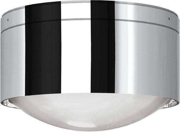 Top Light Puk! 160 One Avantgarde LED-Deckenleuchte in Chrom mit matter Glaselement und warmweißem Licht (2700K) - Bild 1