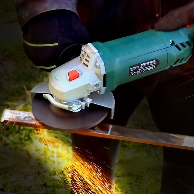 POSENPRO Elektrischer Winkelschleifer in Grün mit 1100 W Leistung, 125 mm Scheibendurchmesser und 6-stufiger Geschwindigkeitsregelung zum Schneiden und Schleifen von Metall und Stein - Bild 1