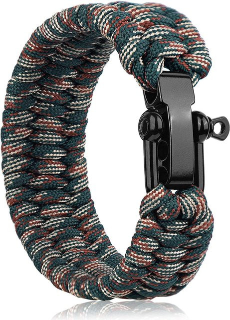 Paracord-Überlebensarmband, Camo, verstellbar, Unisex - Bild 1