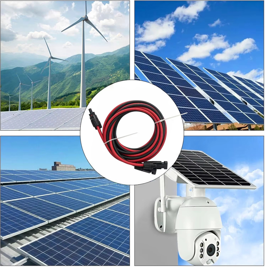 JINGYANGPV Solar-Verlängerungskabel 6mm² mit 5m Länge, Rot-Schwarz, beidseitig vormontierte Stecker für Photovoltaik-Systeme - Bild 6