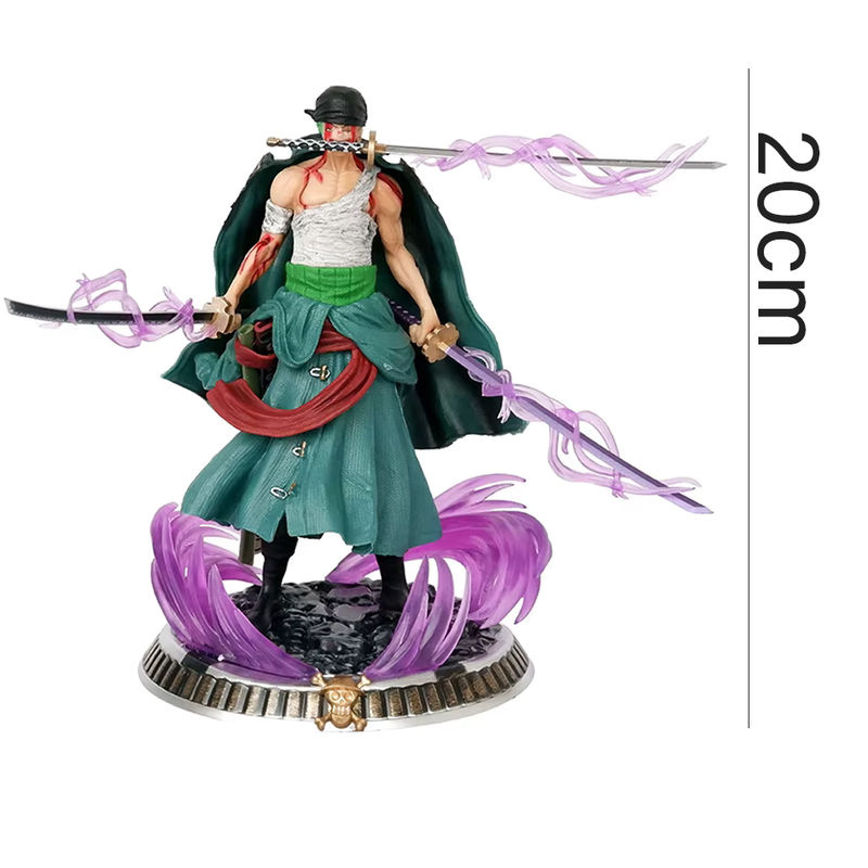 Bandai Roronoa Zoro Anime Figur Drei-Klingen-Stil aus Kunstharz, mehrfarbig, Höhe: 20 cm - Bild 5