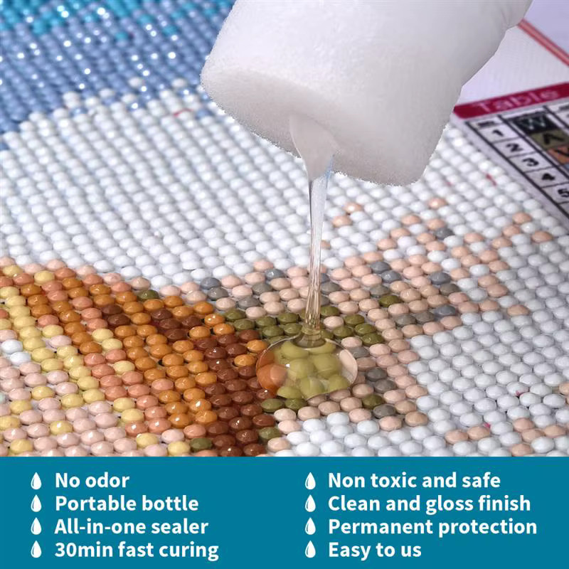 Diamantmalerei Versiegelung Transparent mit Glanzeffekt für 5D Diamantmalerei Kunst Puzzle - Bild 2