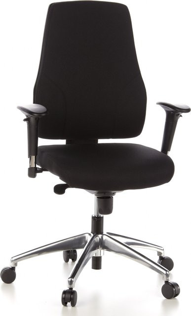 hjh OFFICE Profi Bürostuhl PRO-TEC 200 in Schwarz mit Stoffbezug und Armlehnen, höhenverstellbar - Bild 1