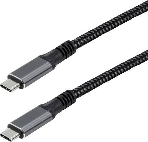 Maxtrack USB-C Kabel USB 3.2 Gen2x2 Schwarz 1m - Bild 1