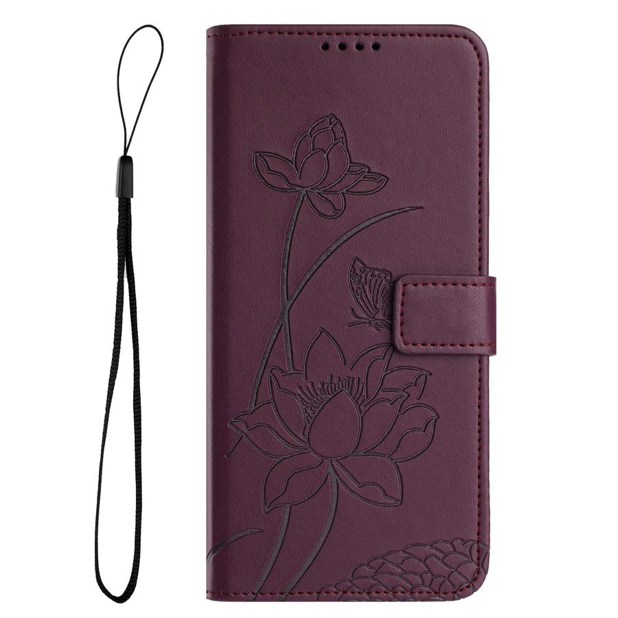 Leder Handyhülle mit Blumenmuster für Xiaomi Redmi Note Serie in Grün oder Lila - Bild 7