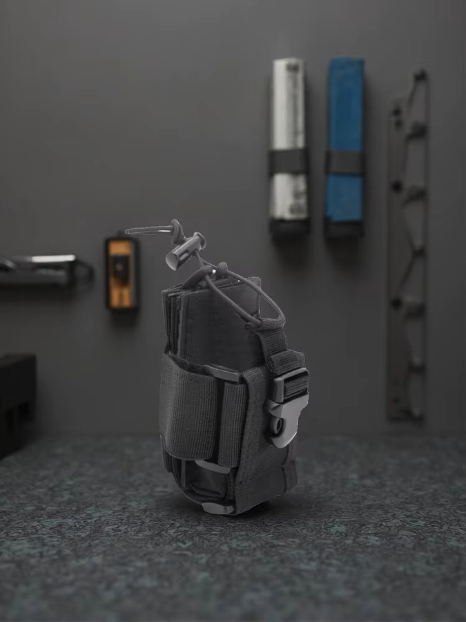 Molle Walkie-Talkie-Tasche Universalholster für Motorola Funkgeräte in Schwarz und Beige - Bild 5