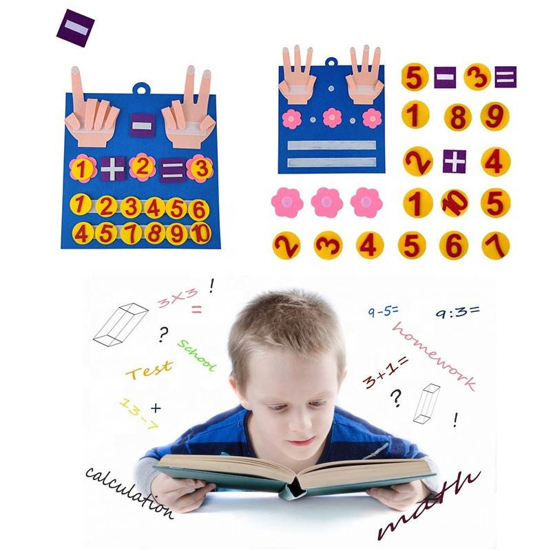 XDR Montessori Filz Fingerzahlen Mathe Spielzeug, 3-6 Jahre, Bunt / Mehrfarbig - Bild 2