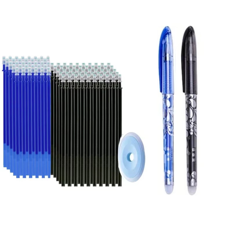 MROOFUL Set mit 103 Teilen löschbare Gel-Stifte und Minen in Schwarz und Blau, 0,5 mm Stiftminen zum Nachfüllen - Bild 4