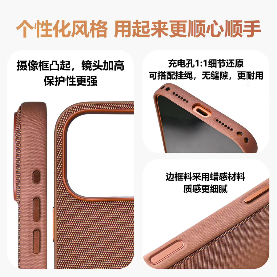 Apple iPhone 17 Pro Max Air Handyhülle mit magnetischer Webstruktur und Kamerasteuerung in Grün - Bild 3