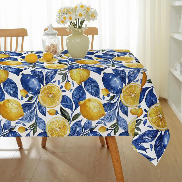 Wasserdichte rechteckige Tischdecke von JINGYUE Pet mit USA Flaggen-Design in Rot, Blau und Multicolour, B/T: 90 x 140 cm - Bild 1