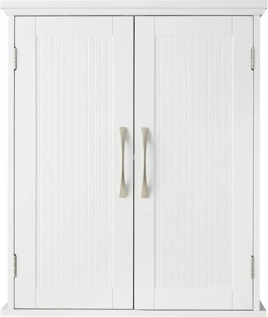 Elegant Home Fashions Badezimmer Wandmedizinschrank aus Holz mit verstellbaren Regalen in Weiß - Bild 1