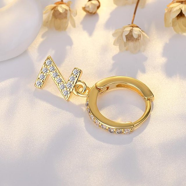 Wucifang Jewelry Ohrringe, Diamant, Zirkonia, Gold, Damen - Bild 1