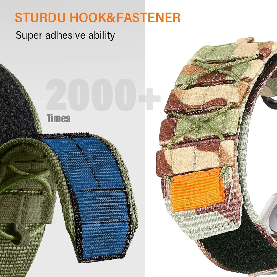 CAOWTAN Uhrenarmband Camouflage-Nylon, Unisex, Bunt - Bild 2