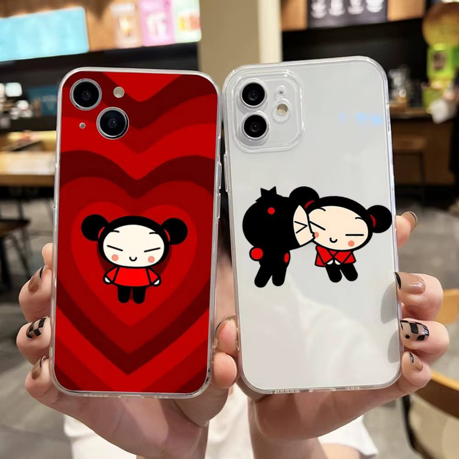 Transparente Handyhülle mit Pucca und Garu Motiv für iPhone Modelle - Bild 2