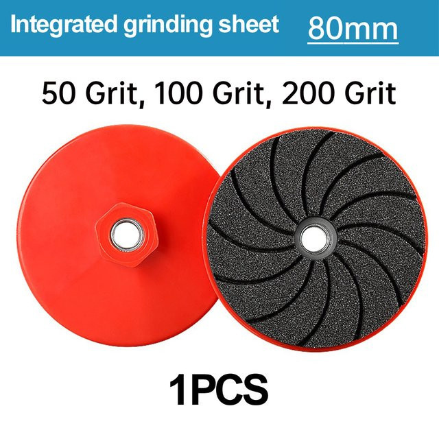 Vibratite Schleifscheibe für Winkelschleifer Typ 100, Stein- und Keramik-Schleifscheibe mit Körnungen 50, 100 und 200, Durchmesser: 100 mm, Bohrung: 8 mm - Bild 1