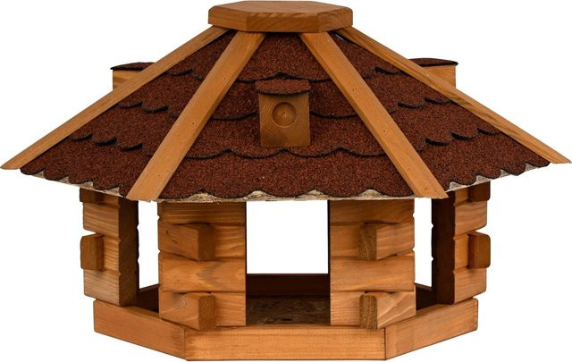 dobar Vogelhaus Blockhaus 6-eck mit Bitumendach in Rot - Bild 1